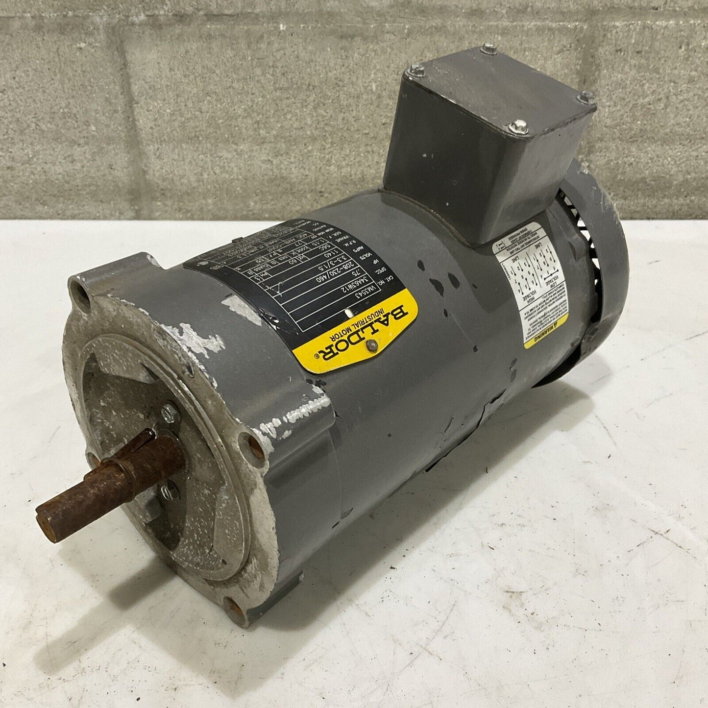 BALDOR DODGE VM3543 INDUSTRIAL MOTOR .75 HP 460V 1140 RPM U4M