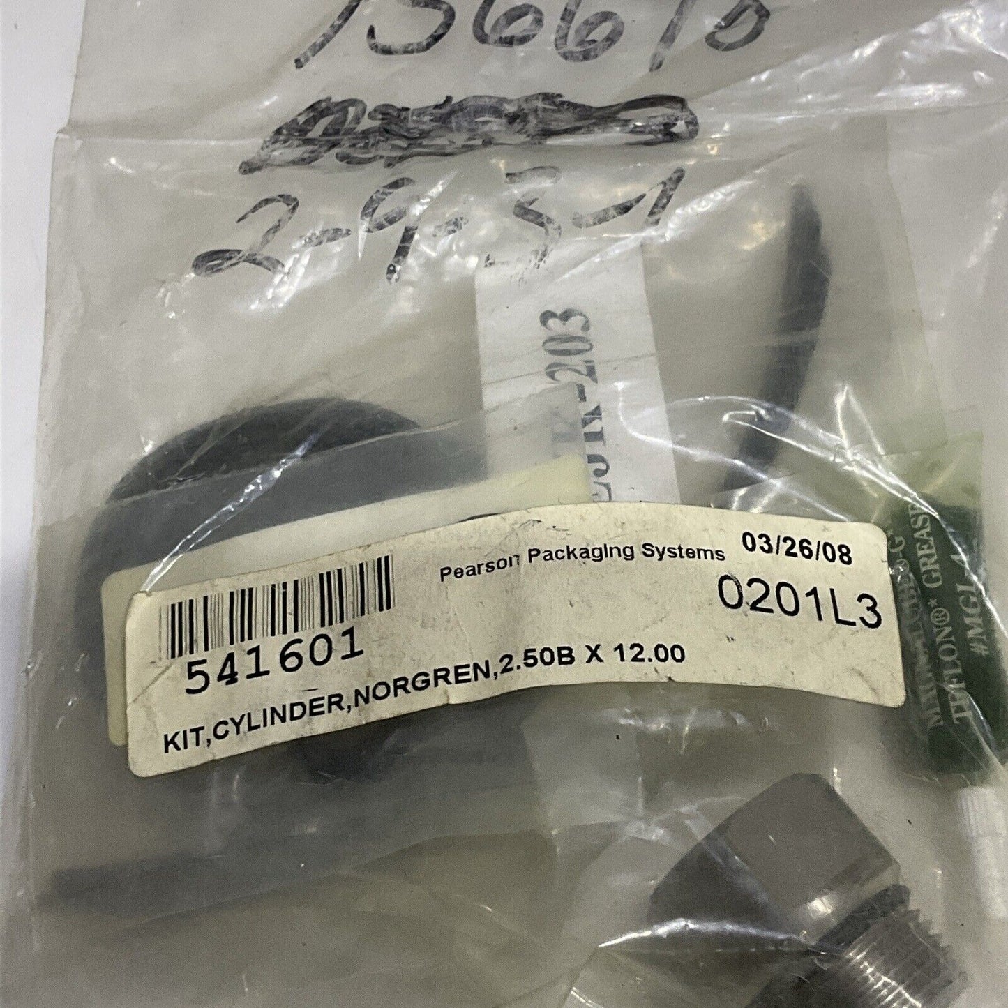 NORGREN 0201L3 541601 2.50B X 12 CYLINDER REPAIR KIT LOT OF 2 U4M