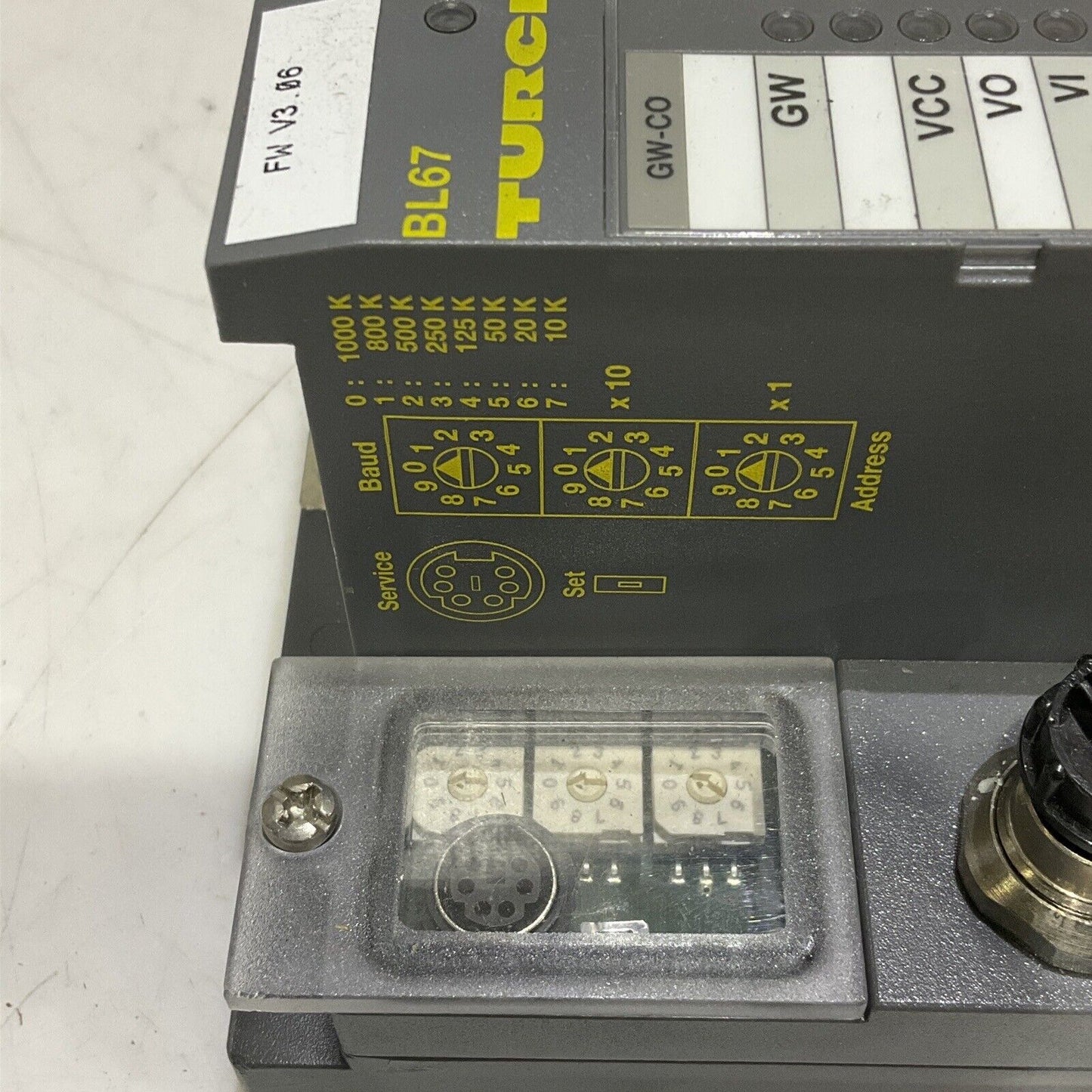 TURCK 165K100 BL67 TW-CO 8DI-P 8DO-0,5A-P BL67-B-4M12-P CANOPEN ASSEMBLY U3S