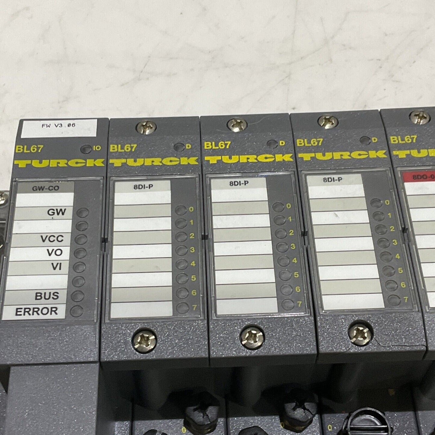 TURCK 165K100 BL67 TW-CO 8DI-P 8DO-0,5A-P BL67-B-4M12-P CANOPEN ASSEMBLY U3S
