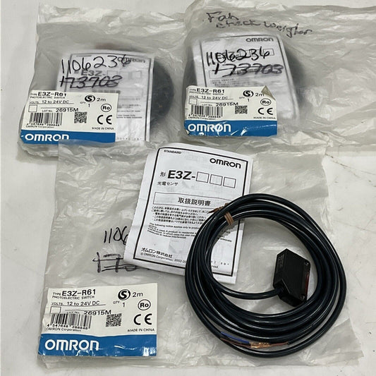 OMRON E3Z-R61 26915M PHOTOELECTRIC SWITCH SENSOR 12 TO 24V LOT OF 3 U4M