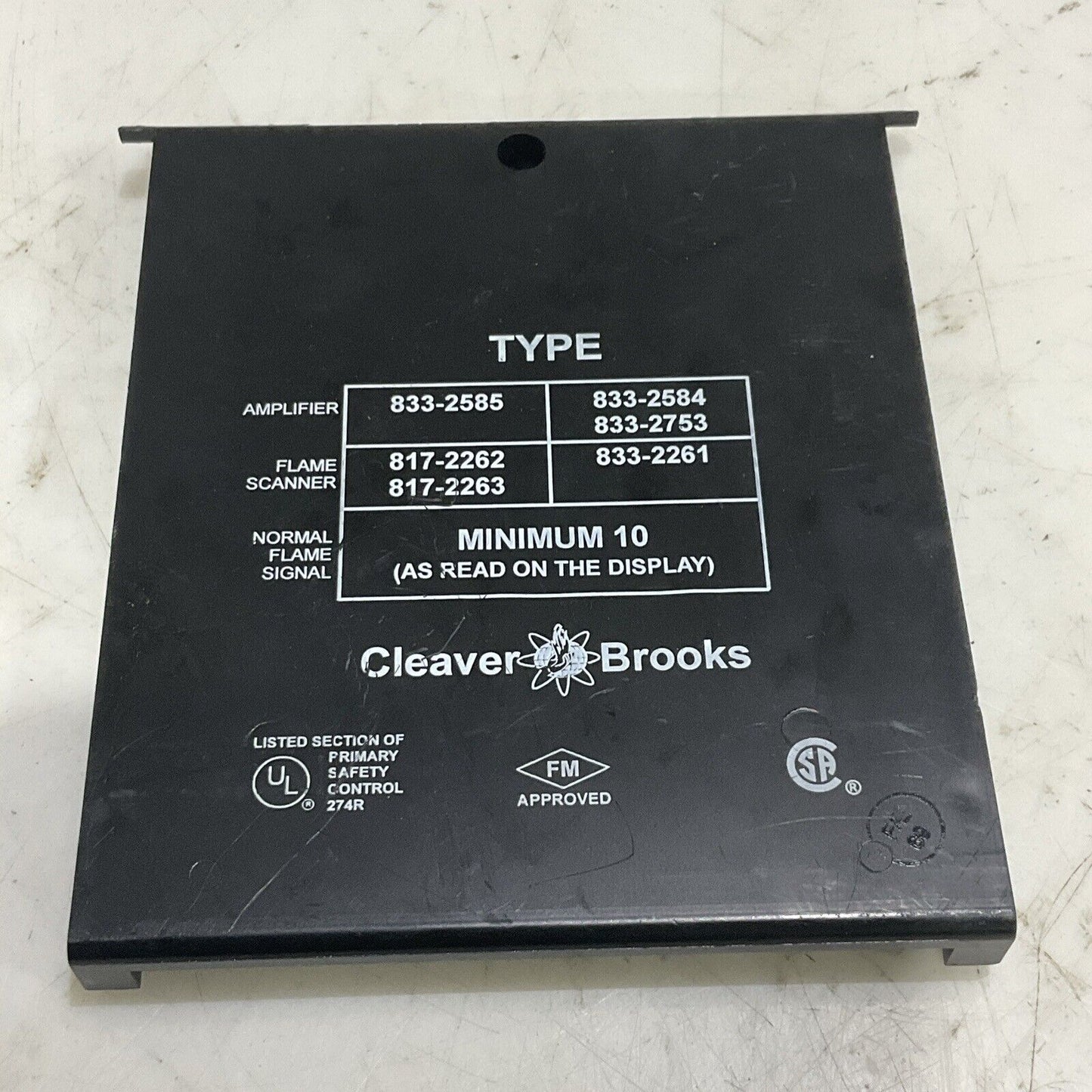 CLEAVER BROOKS 833-2585 FLAME AMPLIFIER MODULE U4M