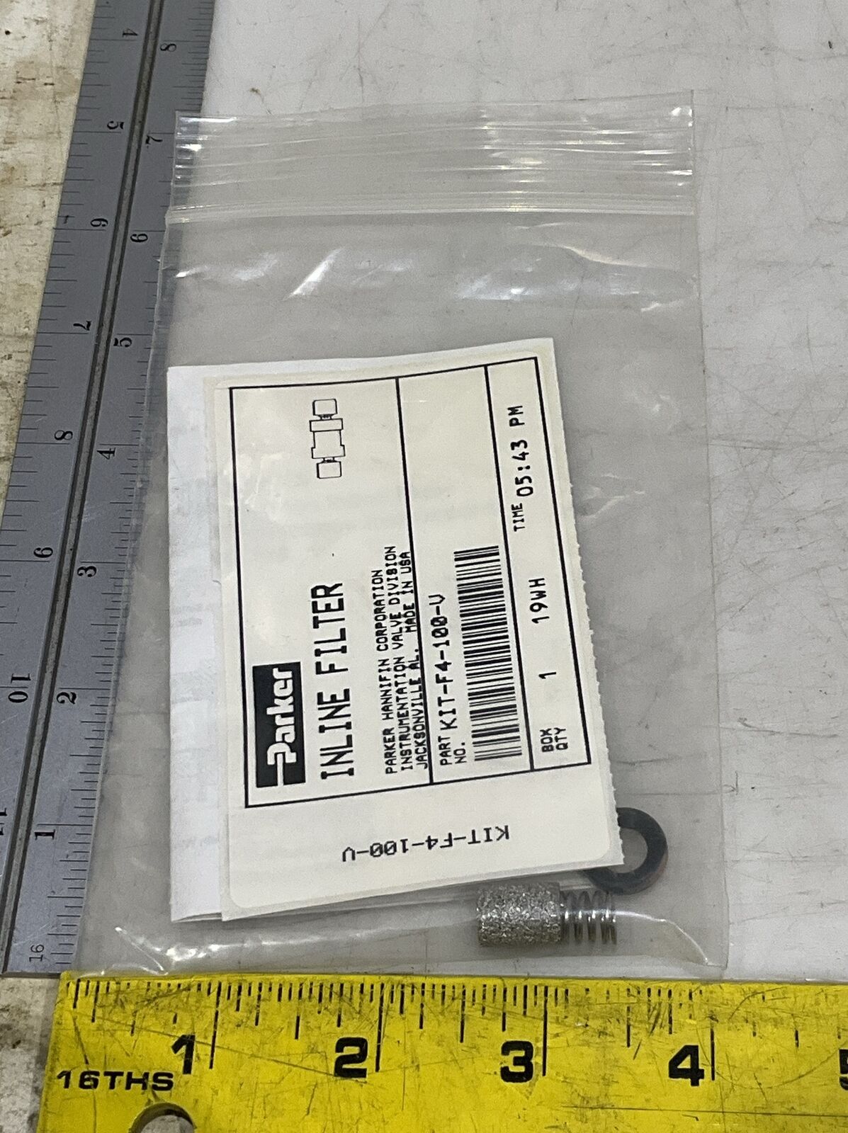 PARKER KIT-F4-100-V INLINE FILTER KIT LOT OF 2 554