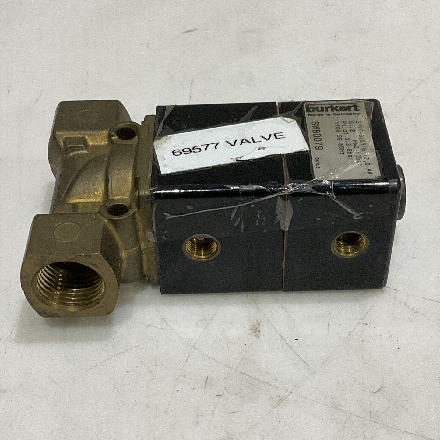 BURKERT 0263 B 12,0 EPUM MS SW80079 PILOT SOLENOID VALVE 110V 50/60HZ 3.3-6 U4M