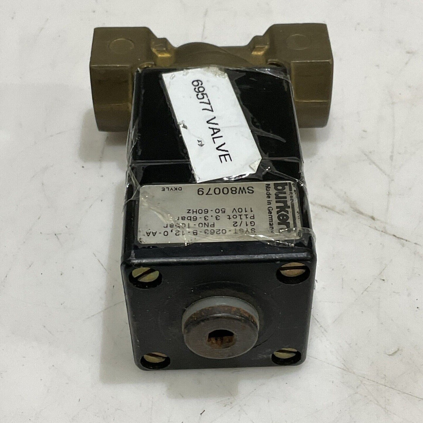 BURKERT 0263 B 12,0 EPUM MS SW80079 PILOT SOLENOID VALVE 110V 50/60HZ 3.3-6 U4M