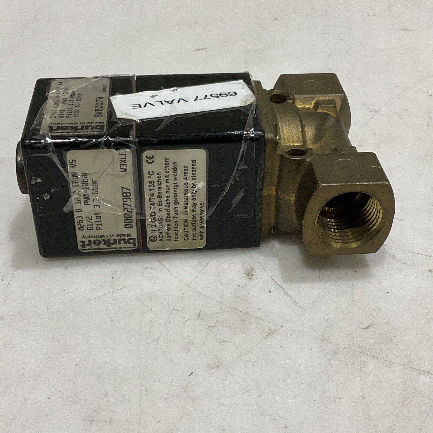 BURKERT 0263 B 12,0 EPUM MS SW80079 PILOT SOLENOID VALVE 110V 50/60HZ 3.3-6 U4M