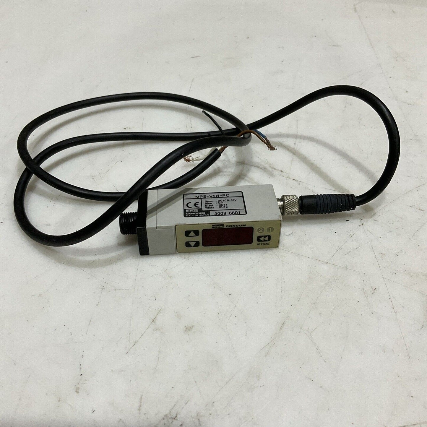 PARKER MPS-V2N-PC CONVUM PRESSURE SWITCH 3008 8801 10.8-30V U4M