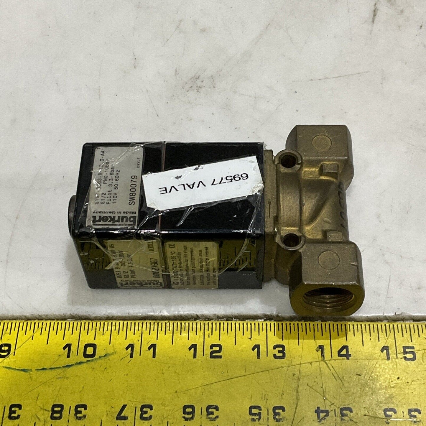 BURKERT 0263 B 12,0 EPUM MS SW80079 PILOT SOLENOID VALVE 110V 50/60HZ 3.3-6 U4M