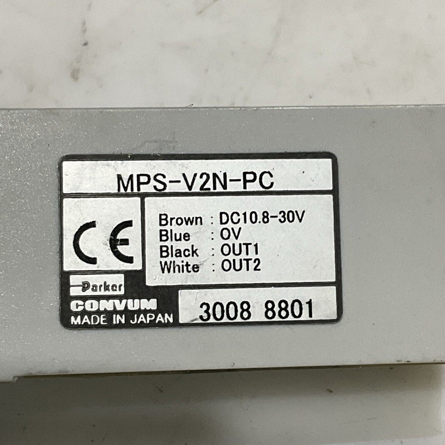 PARKER MPS-V2N-PC CONVUM PRESSURE SWITCH 3008 8801 10.8-30V U4M