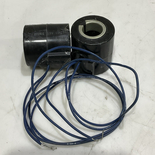 PARKER BELLOWS 201401 VALVE COIL 120V 60HZ LOT OF 2 U4M