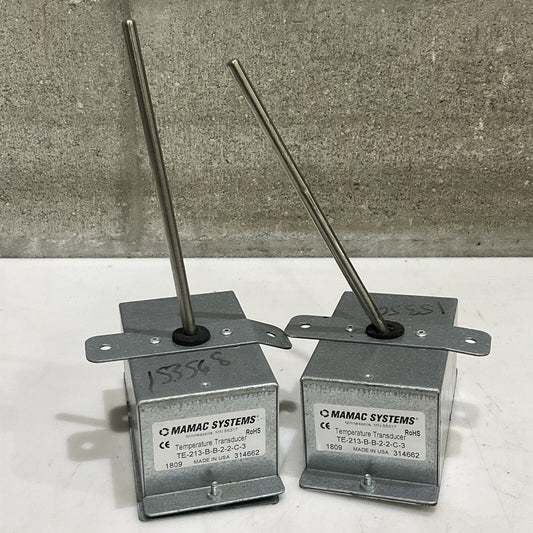 MAMAC SYSTEMS TE-213-B-B-2-2-C-3 TEMPERATURE TRANSDUCER LOT OF 2 U4M