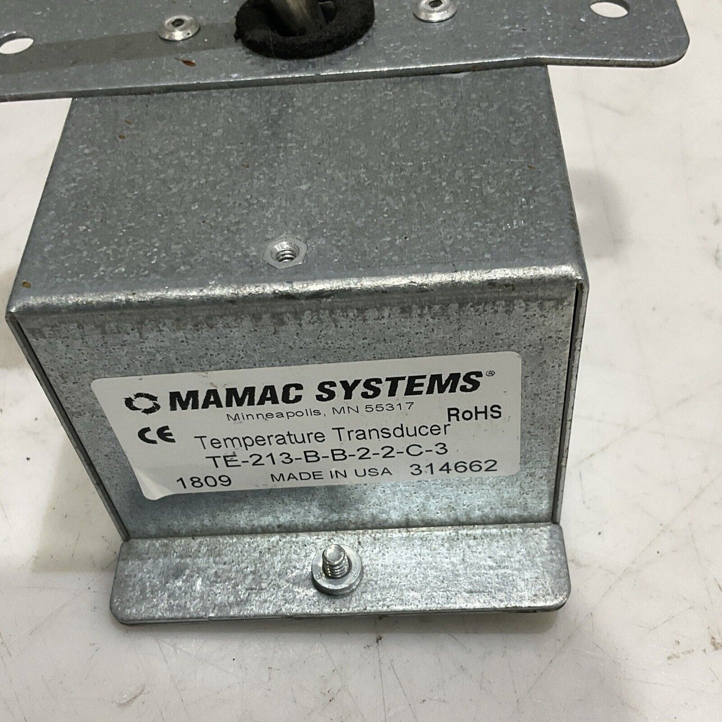 MAMAC SYSTEMS TE-213-B-B-2-2-C-3 TEMPERATURE TRANSDUCER LOT OF 2 U4M