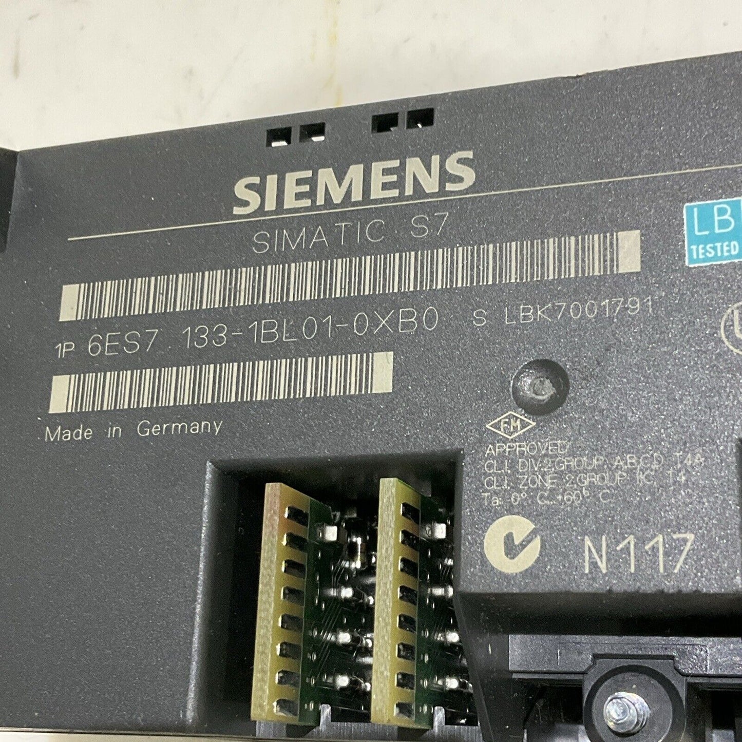 SIEMENS 6ES7 133-1BL01-0XB0 PLC CONTROL MODULE BASE DIGITAL I/O U4M