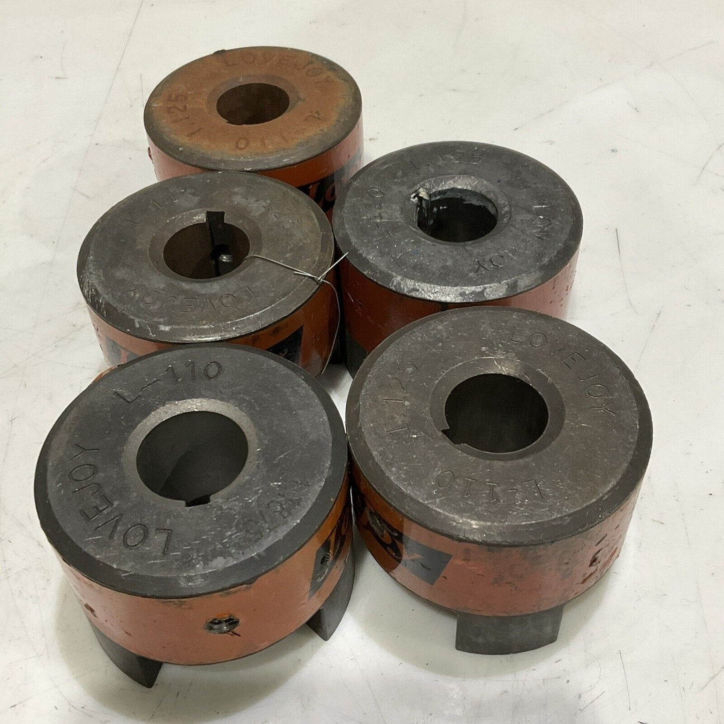 LOVEJOY L-110 COUPLING JAW 1.125 HUB 1-3/16 1/4 X 1/8 KW LOT OF 5 U4M