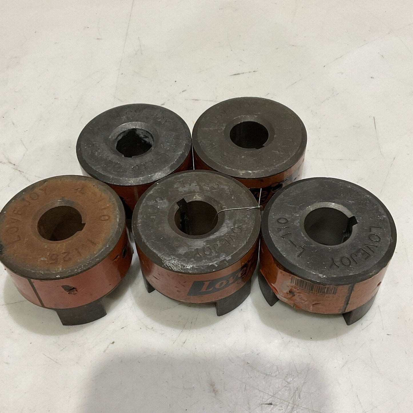 LOVEJOY L-110 COUPLING JAW 1.125 HUB 1-3/16 1/4 X 1/8 KW LOT OF 5 U4M