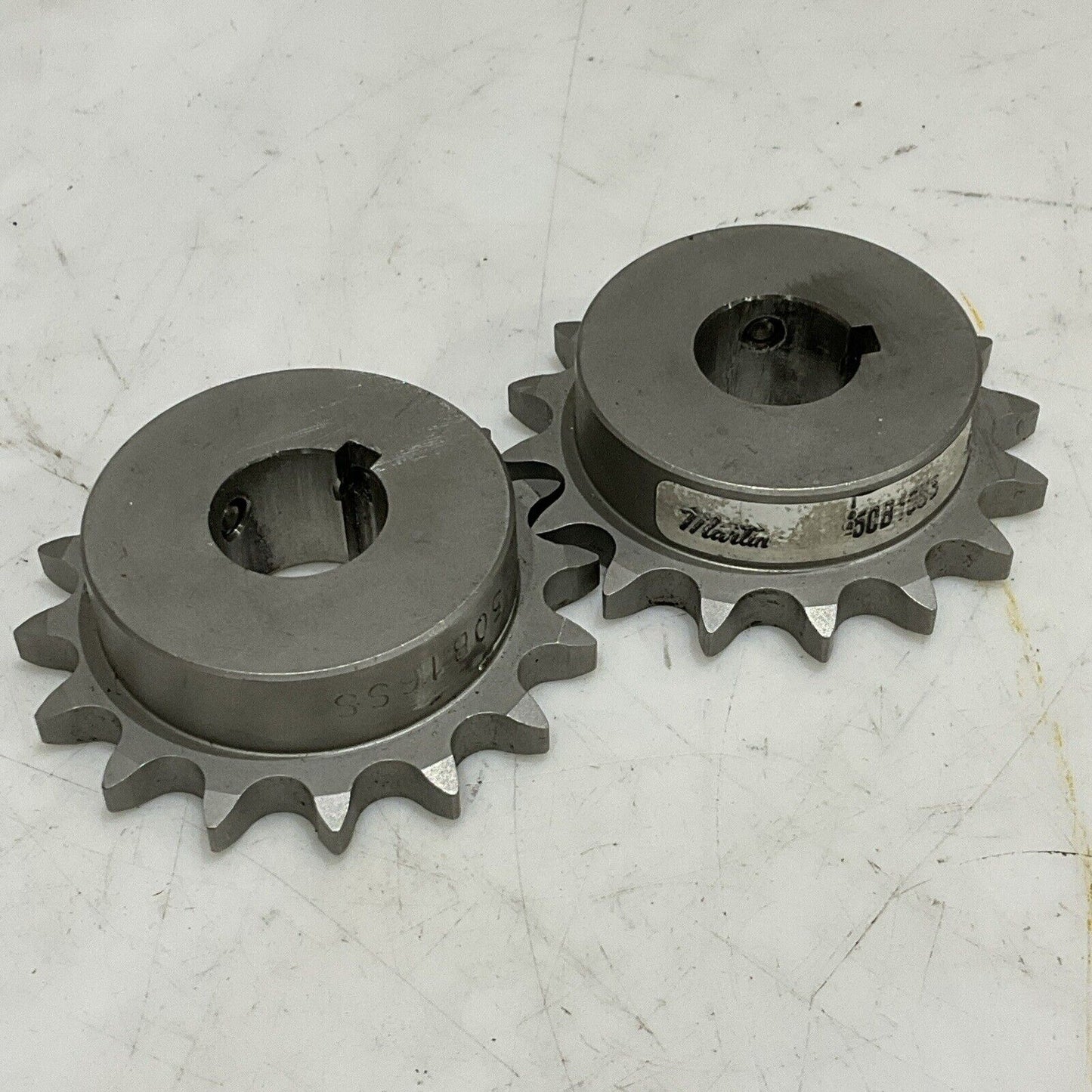 MARTIN 50B16SS SPROCKET & GEAR 16 TEETH 1-1/8” ID LOT OF 2 U4M