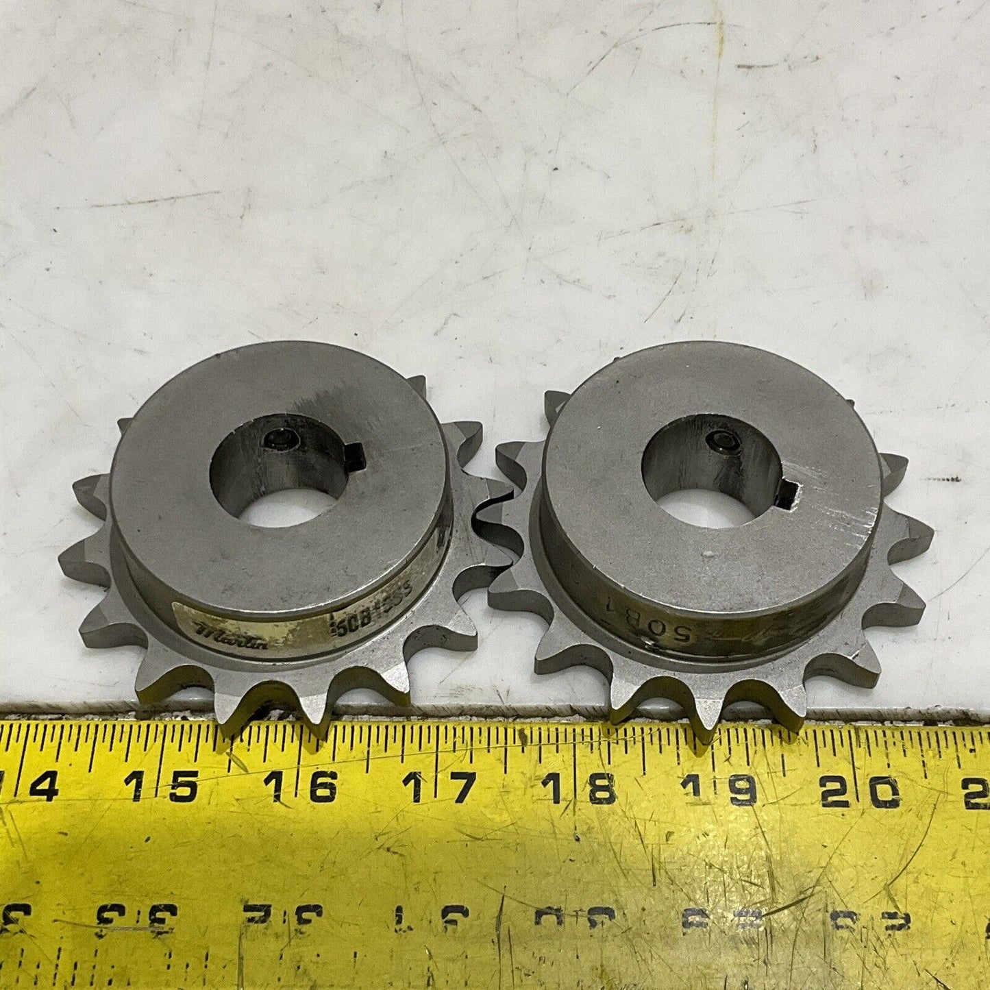 MARTIN 50B16SS SPROCKET & GEAR 16 TEETH 1-1/8” ID LOT OF 2 U4M
