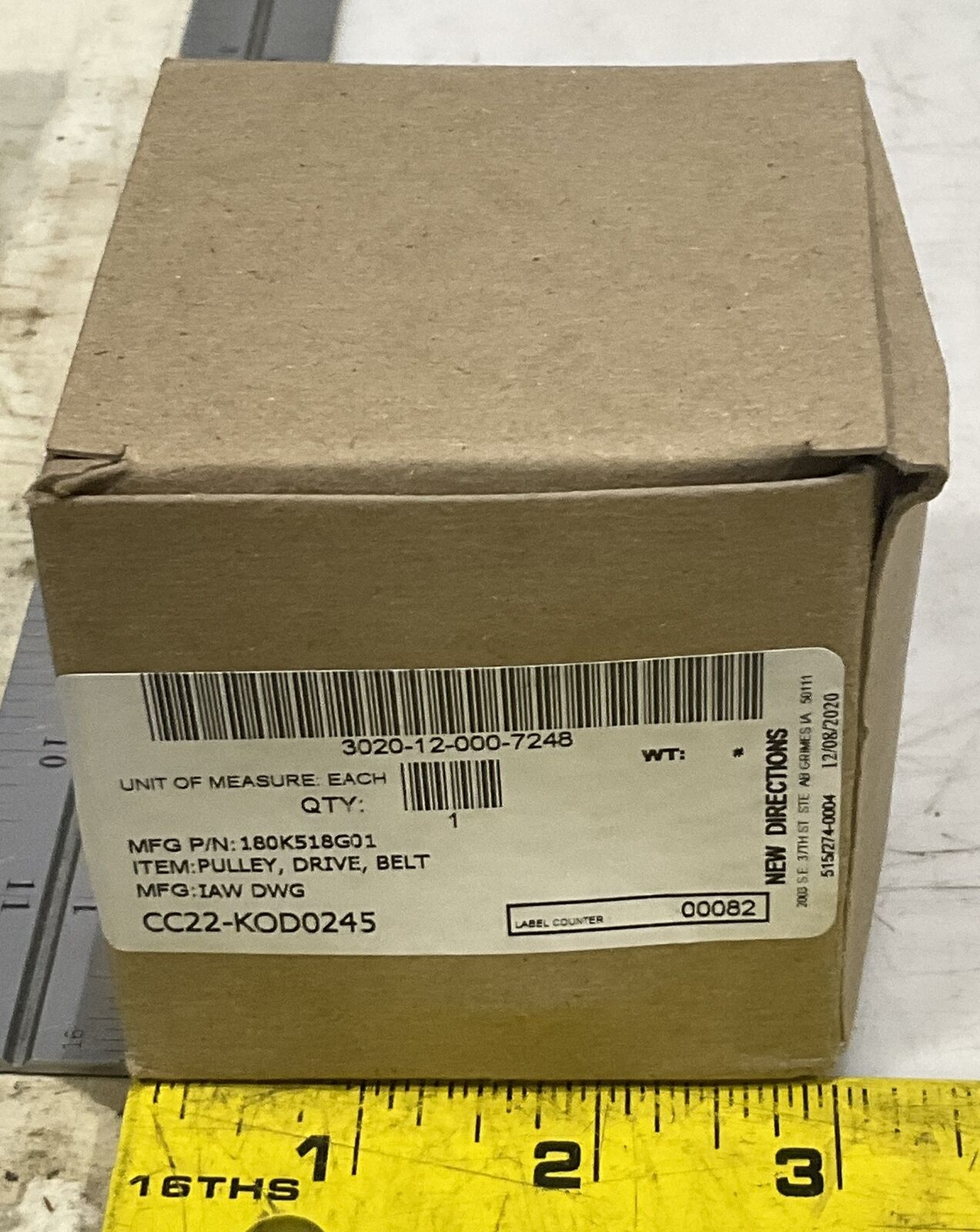 SMC 180K518G01 DRIVE BELT PULLEY U3S