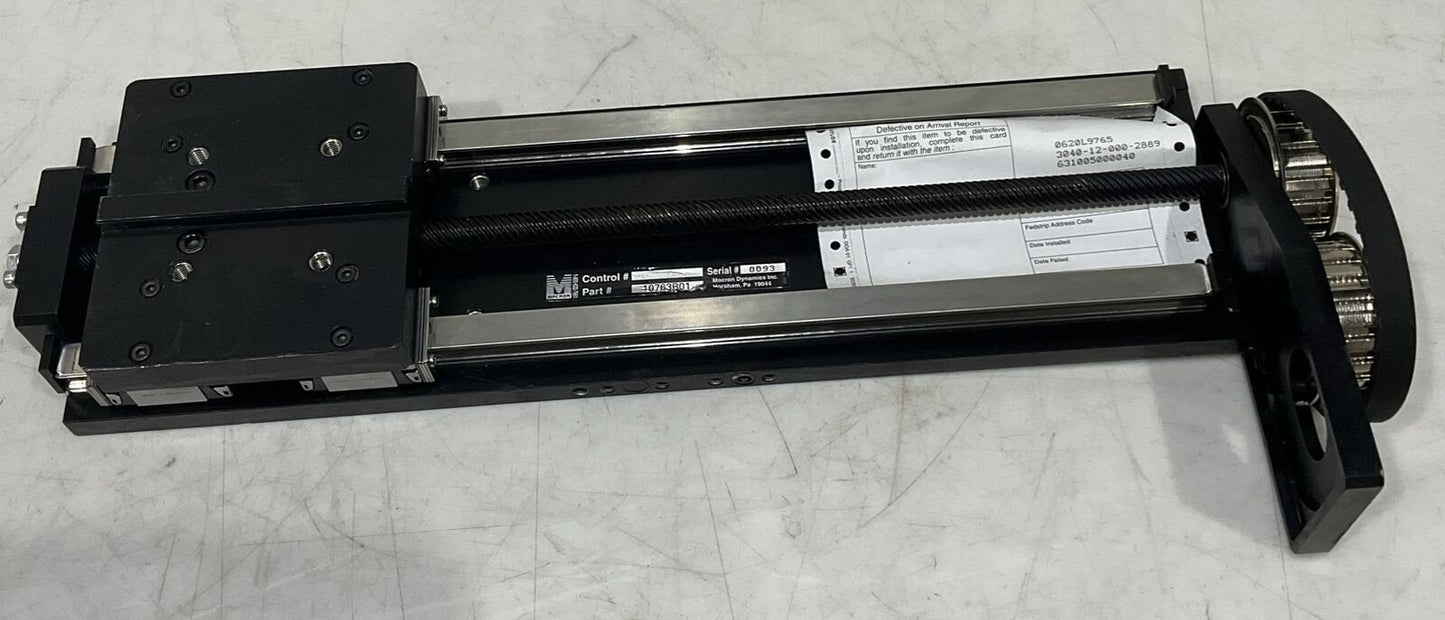 MACRON 10763B01 GRIPPER A DUAL RAIL SCREW TABLE ACTUATOR U3S