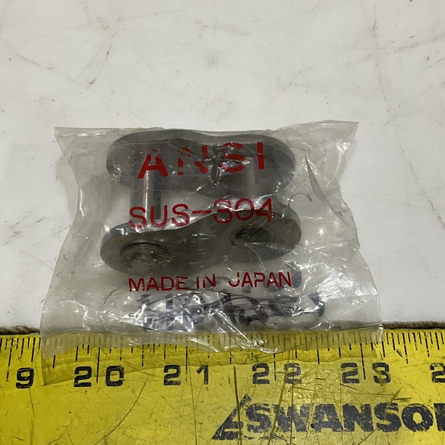 ANSI SUS-304 ROLLER CHAIN CONNECTING LINK STAINLESS STEEL LOT OF 4 U4M