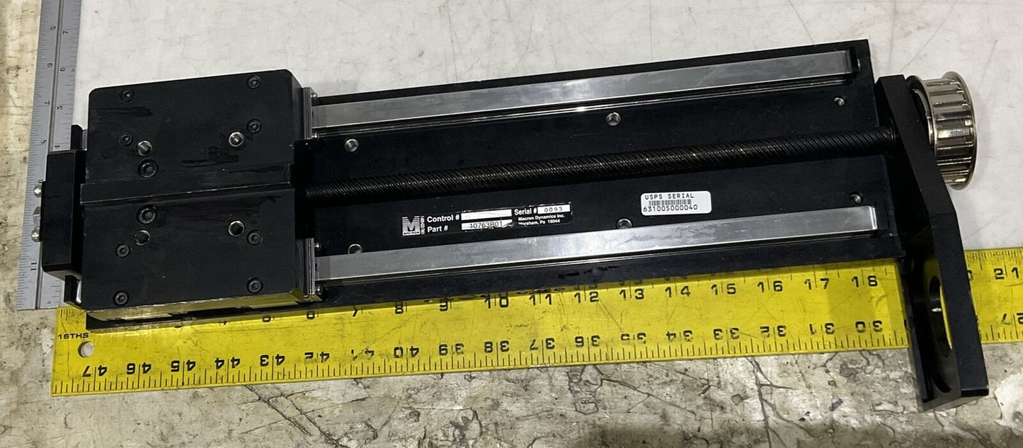 MACRON 10763B01 GRIPPER A DUAL RAIL SCREW TABLE ACTUATOR U3S