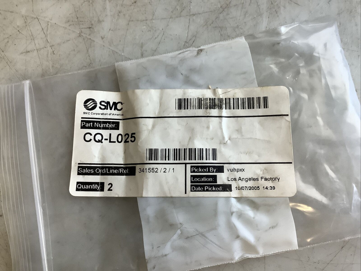 SMC CQ-L025 MOUNT KIT HHH - LOT OF 2