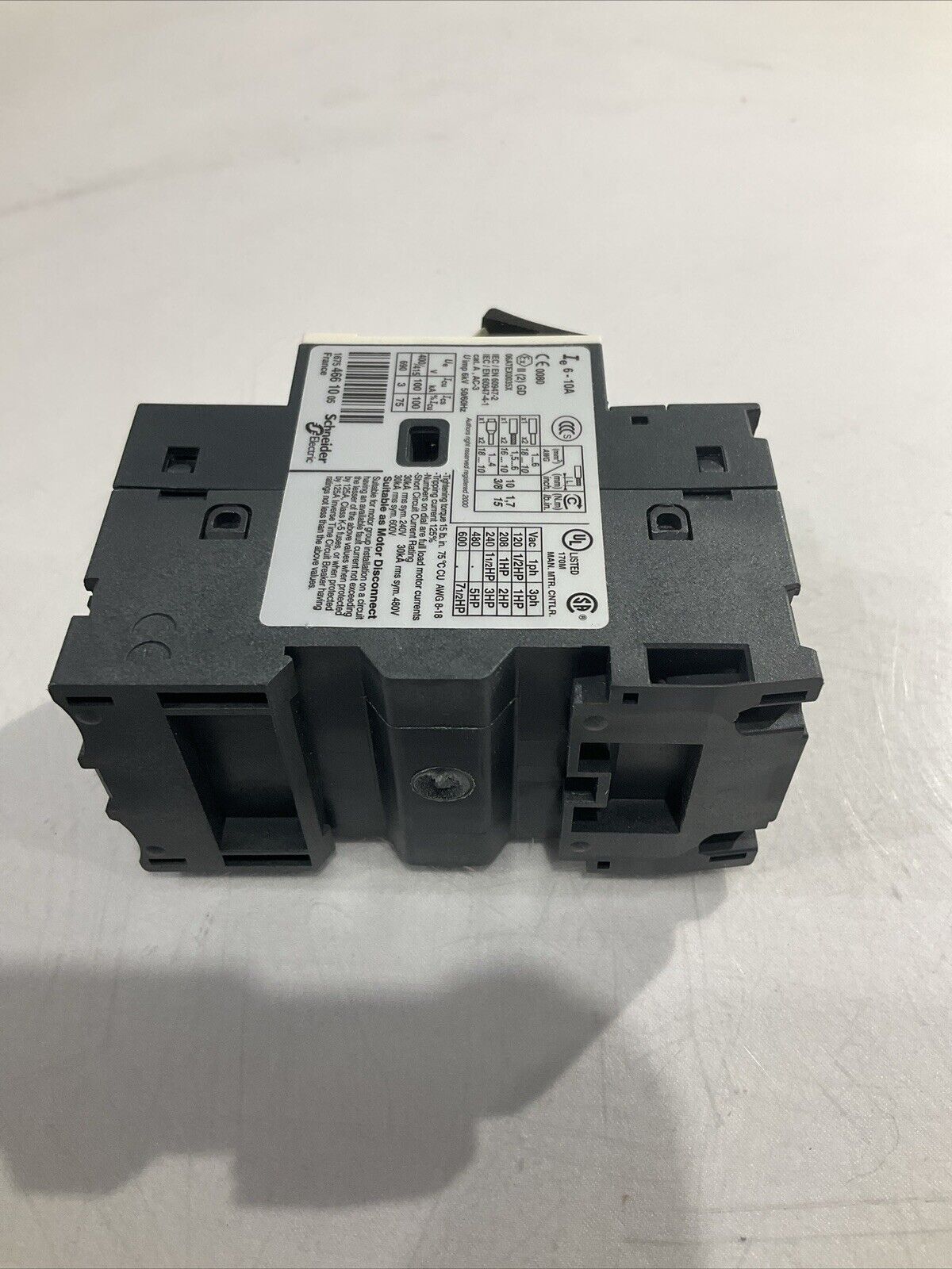 TELEMECANIQUE 06ATEX0035X GV2ME14  MOTOR  CIRCUIT BREAKER U3S