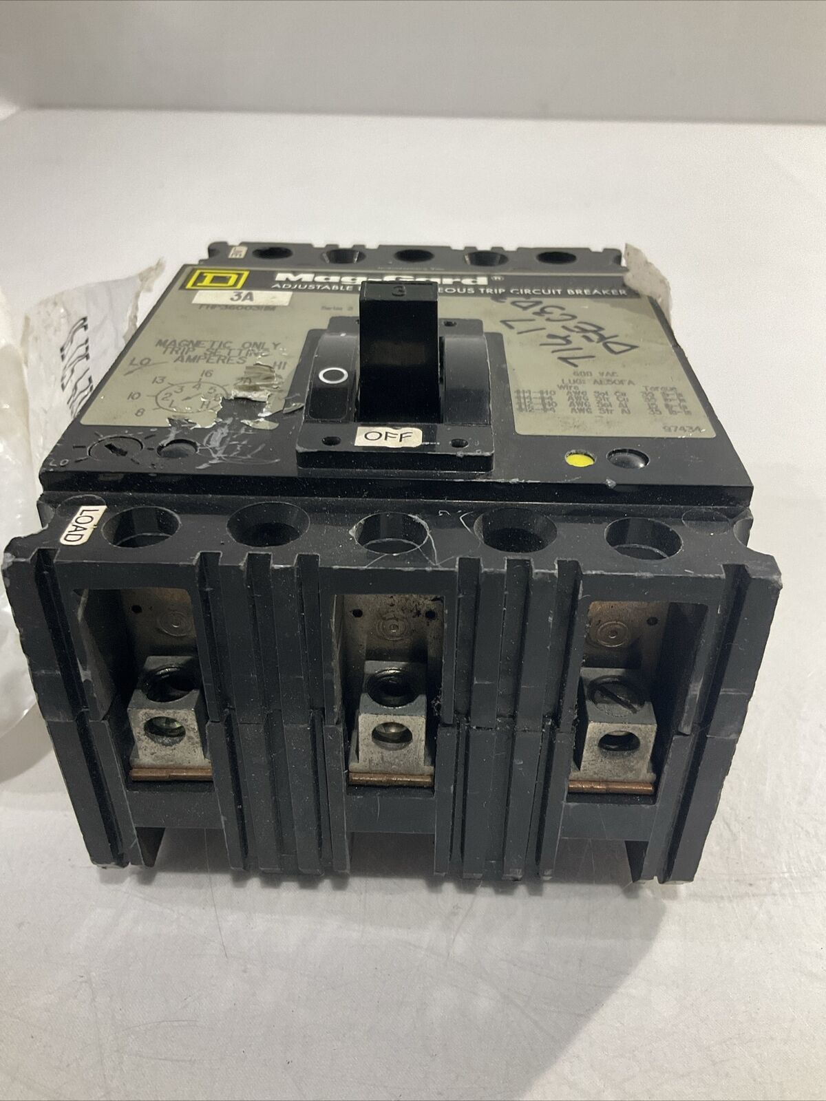 MAG- GARD  FHP360031M ADJUSTABLE  INSTANTANEOUS TRIP  CIRCUIT BREAKER  U4M