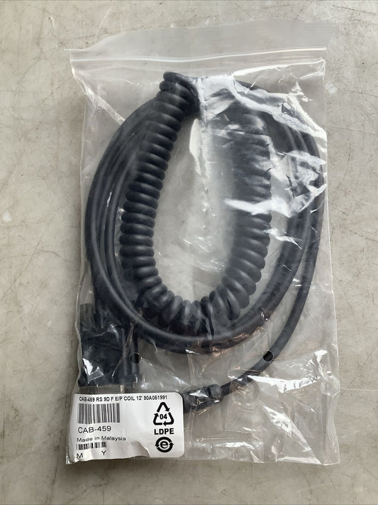 DATALOGIC CAB-459 R 9D F E/P SERIAL CABLE POWER COIL U3S