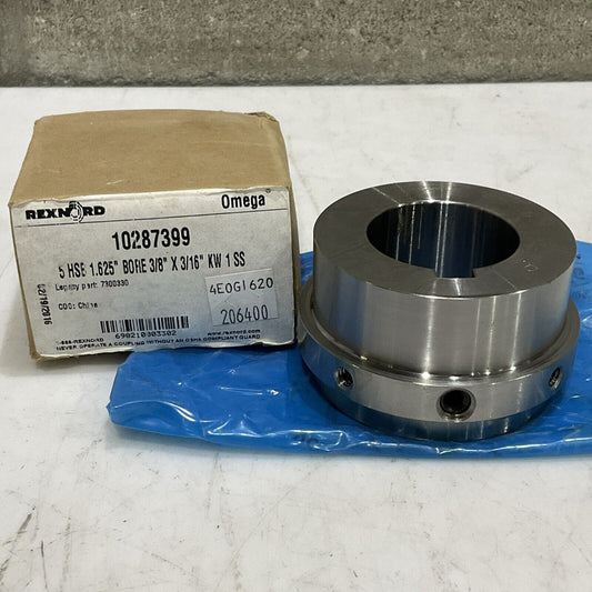 REXNORD OMEGA 10287399 5 HSB HUB COUPLING 1.625” BORE 3/8” X 3/16” KW 1SS G7T