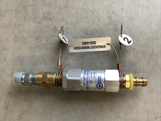 COILHOUSE PNEUMATICS SV804 SAFETY EXCESS FLOW CHECK VALVE 90-125PSI 1/2” NPT U3S
