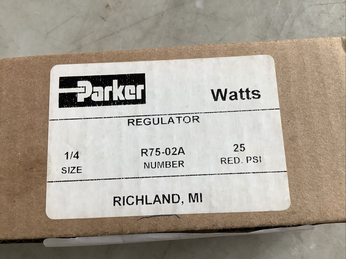 PARKER WATTS R75-02A REGULATOR 20 BAR 300 PSI 125F U3S