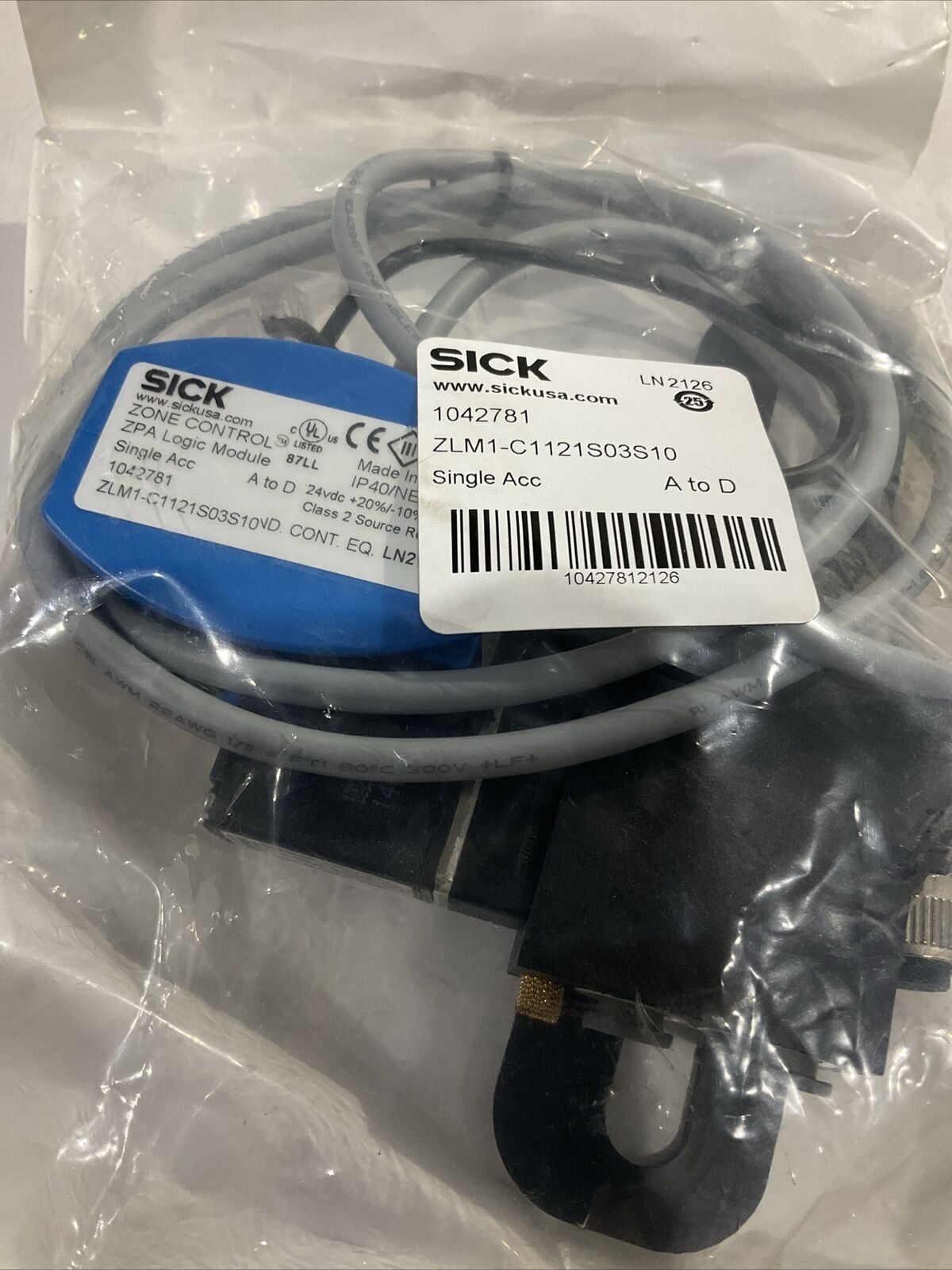 SICK ZLM1-C1121S03S10 1042781 ZONE CONTROL  ZPA LOGIC  MODULE  LOT OF  2  U3S