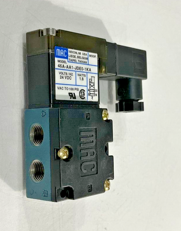MAC 46A-AA1-JDE0-1KA PNEUMATIC SOLENOID VALVE 24 VDC 1.8 W U3S
