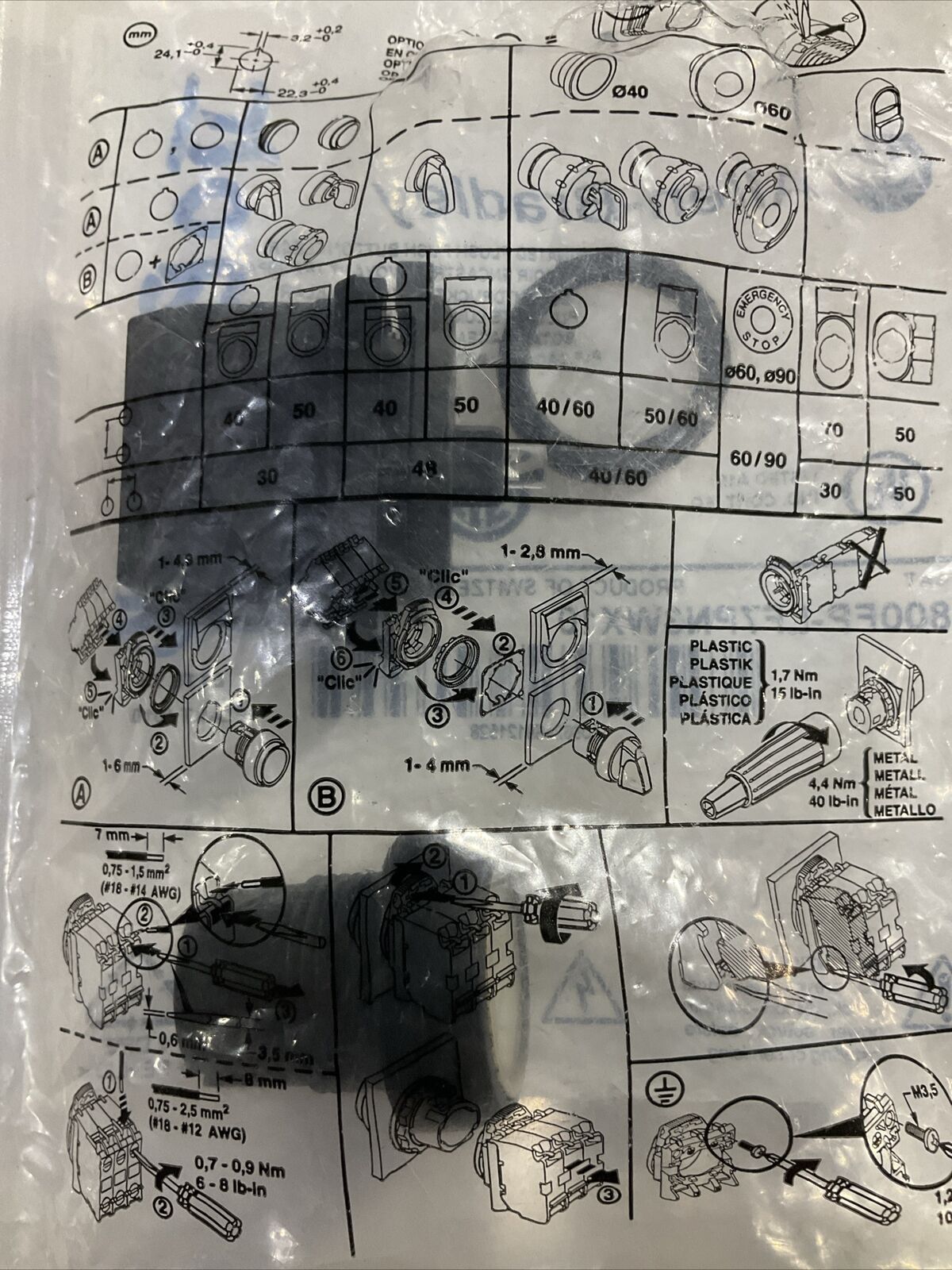 A-B 800FP-LF7PN3WX10 PUSH BUTTON  MOMENTARY  ILLUMINATED  U3S