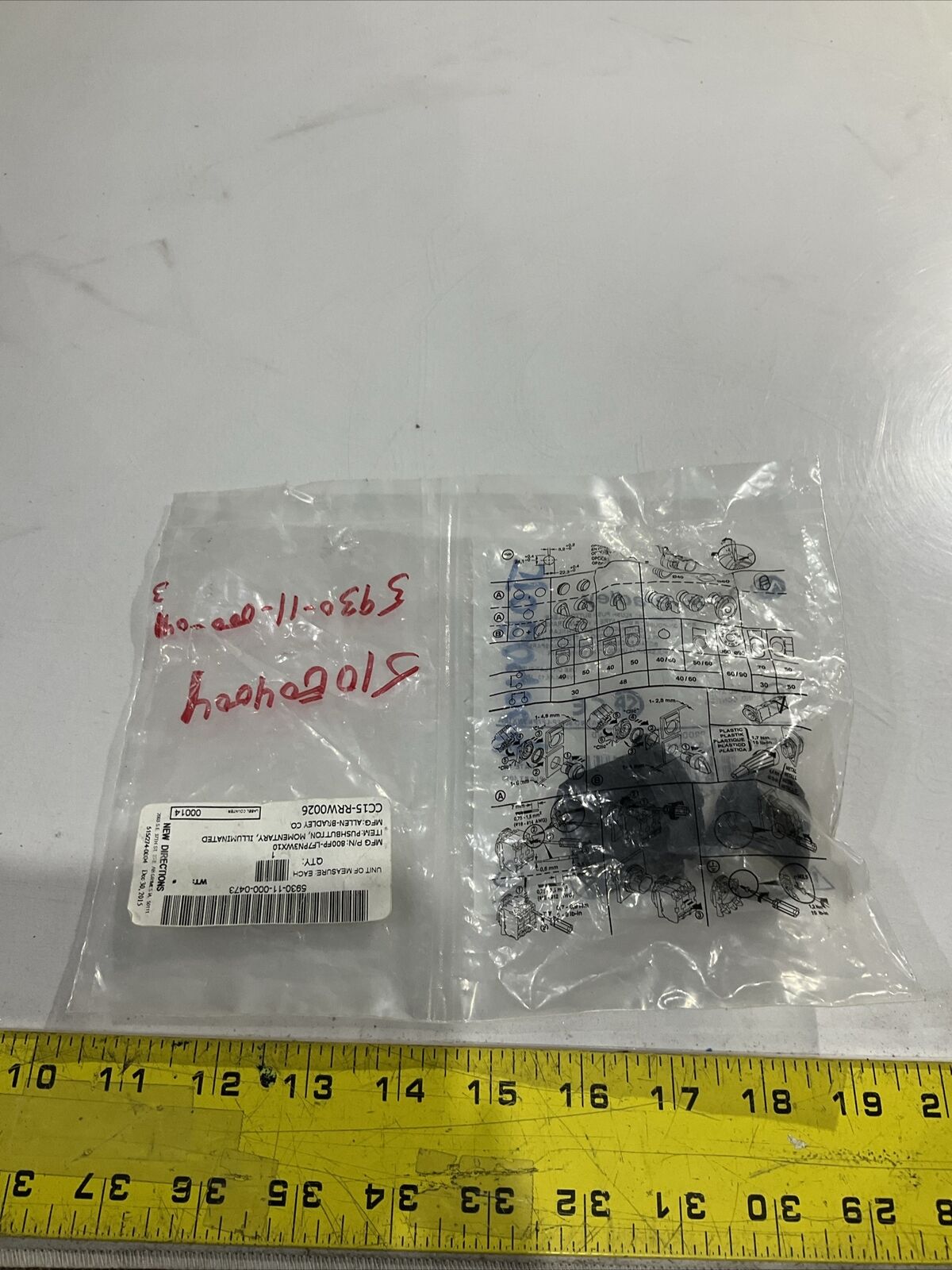 A-B 800FP-LF7PN3WX10 PUSH BUTTON  MOMENTARY  ILLUMINATED  U3S