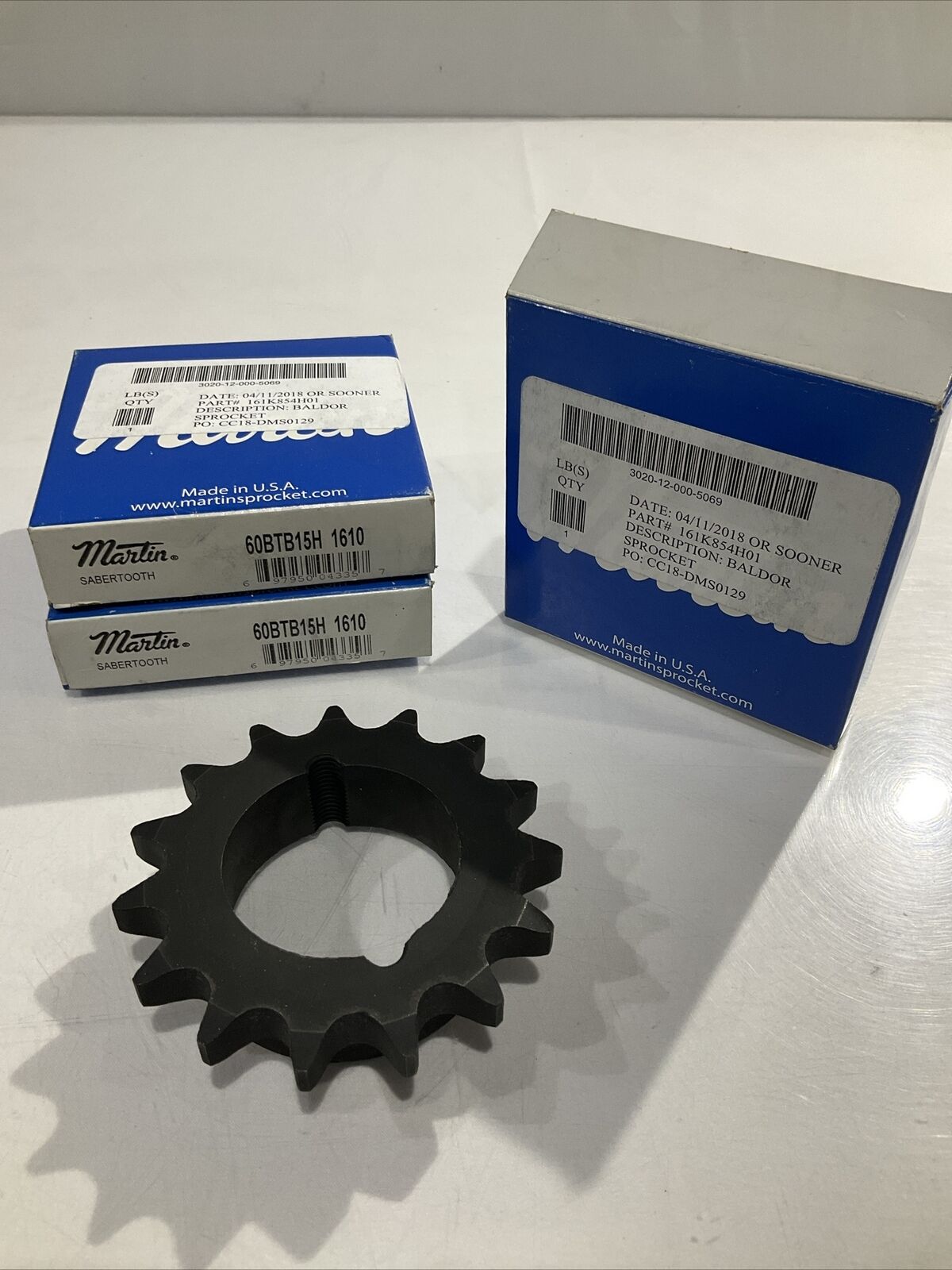 MARTIN  60BTB15H1610 BALDOR  SPROCKET   LOT  OF 3  U3S