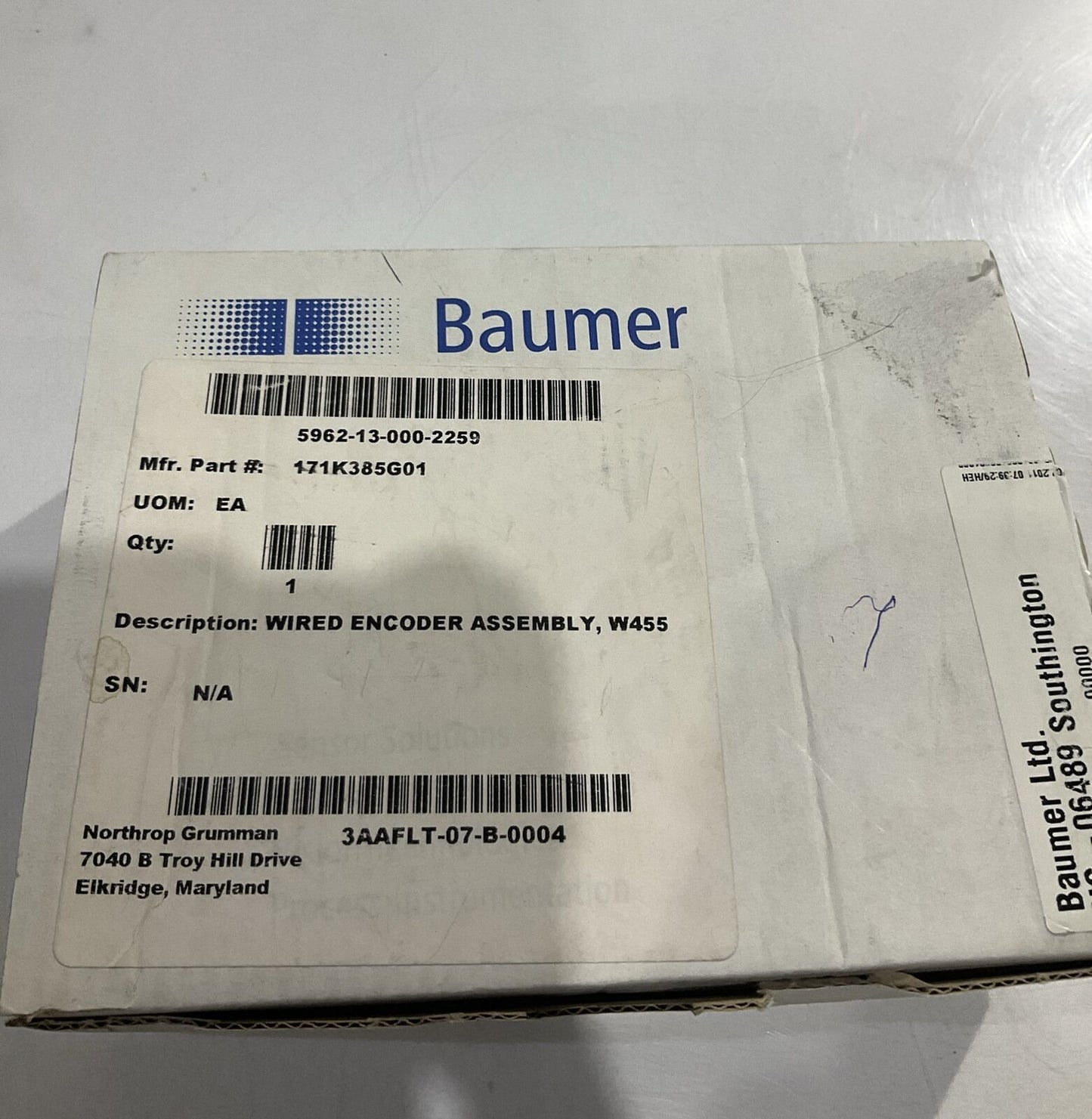 BAUMER   171K385G01   WIRED  ENCODER  ASSEMBLY   W455  U3S