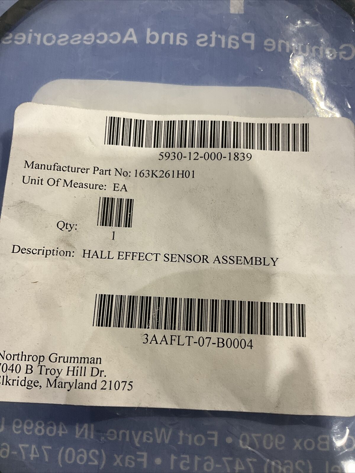 PHD 163K261H01-ML309252 -309250 HALL EFECT SENSOR ASSEMBLY  U3S
