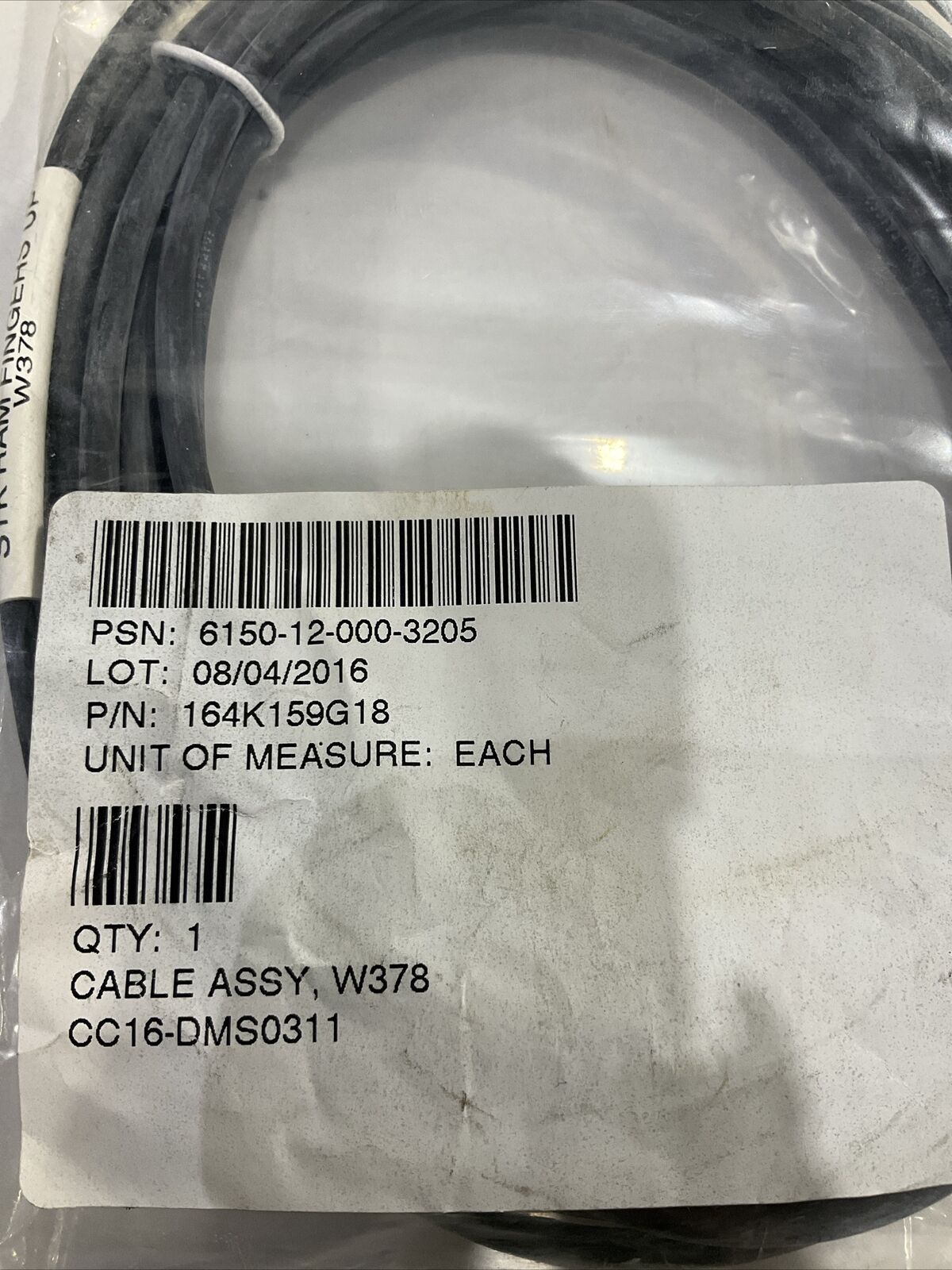 TURCK 164-159G18 CABLE ASSY  W378  U3S