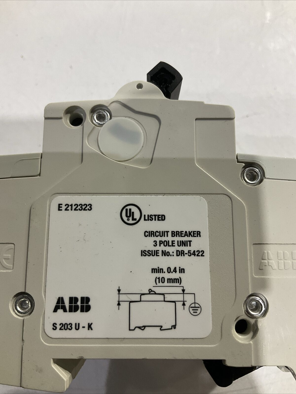 ABB  E212323 3 POLE CIRCUIT BREAKER 40A  240V  U3S