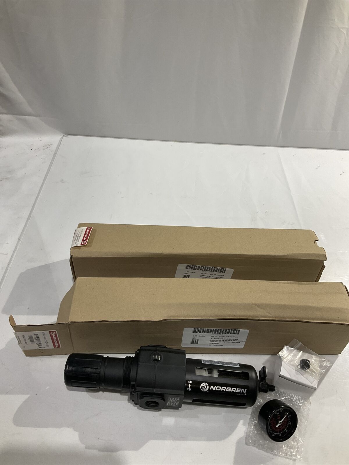 NORGREN B74G-4AK-QP3-RMG FILTER-REGULATOR  COMBO  LOT OF 2 U3S