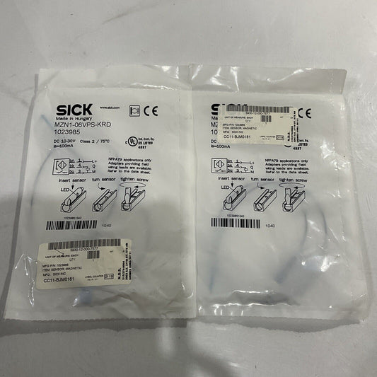 SICK  1023985  SENSOR  MAGNETIC 10-30V LOT OF 2 U3S