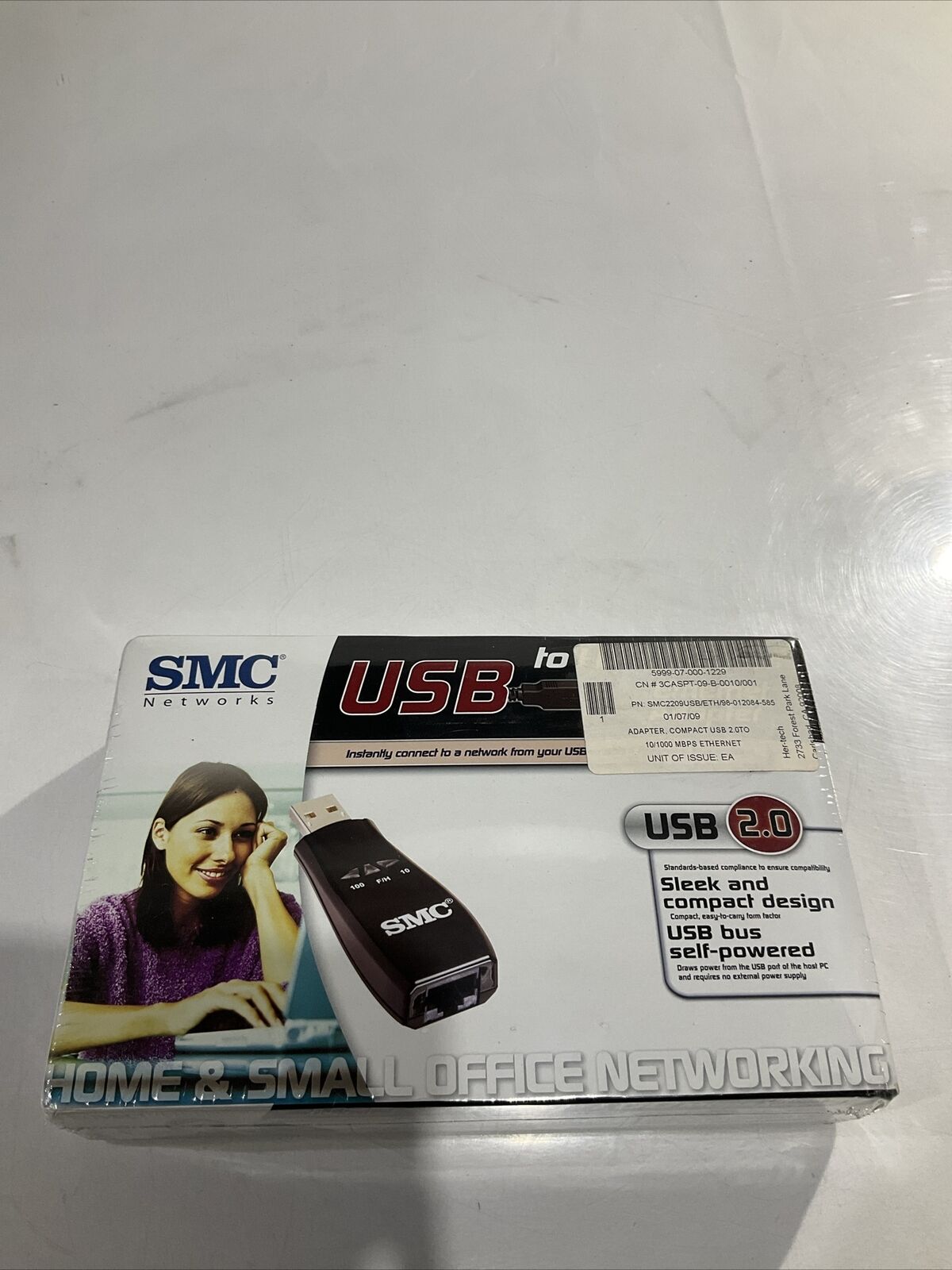 SMC  SMC2209USB/ETH/98-012084-585  ADAPTER ,  COMPACT  USB2.TO   U3S