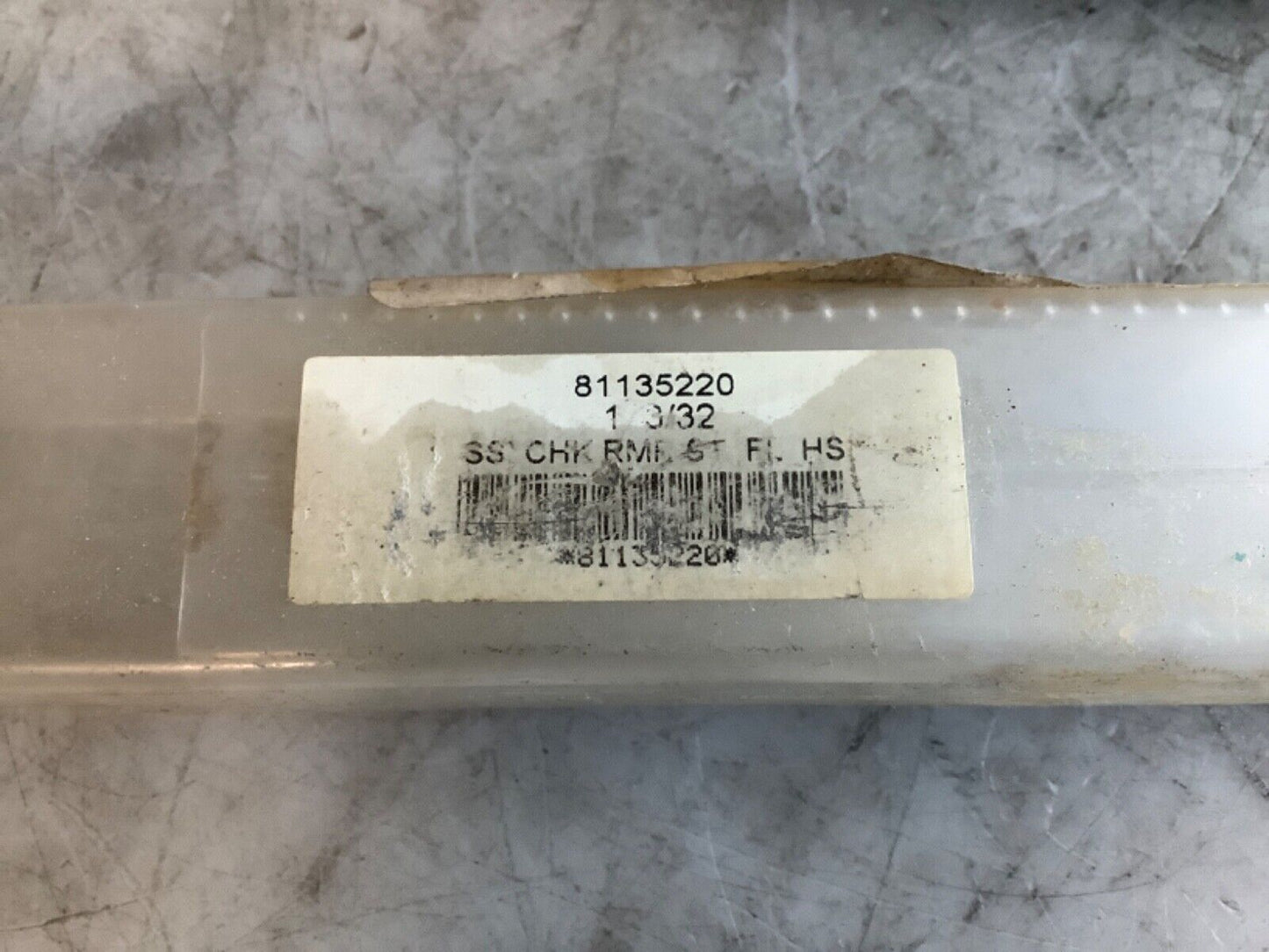 MSC 81135220 SM0100106 CHUCKING REAMER 1-3/32IN HSS 333