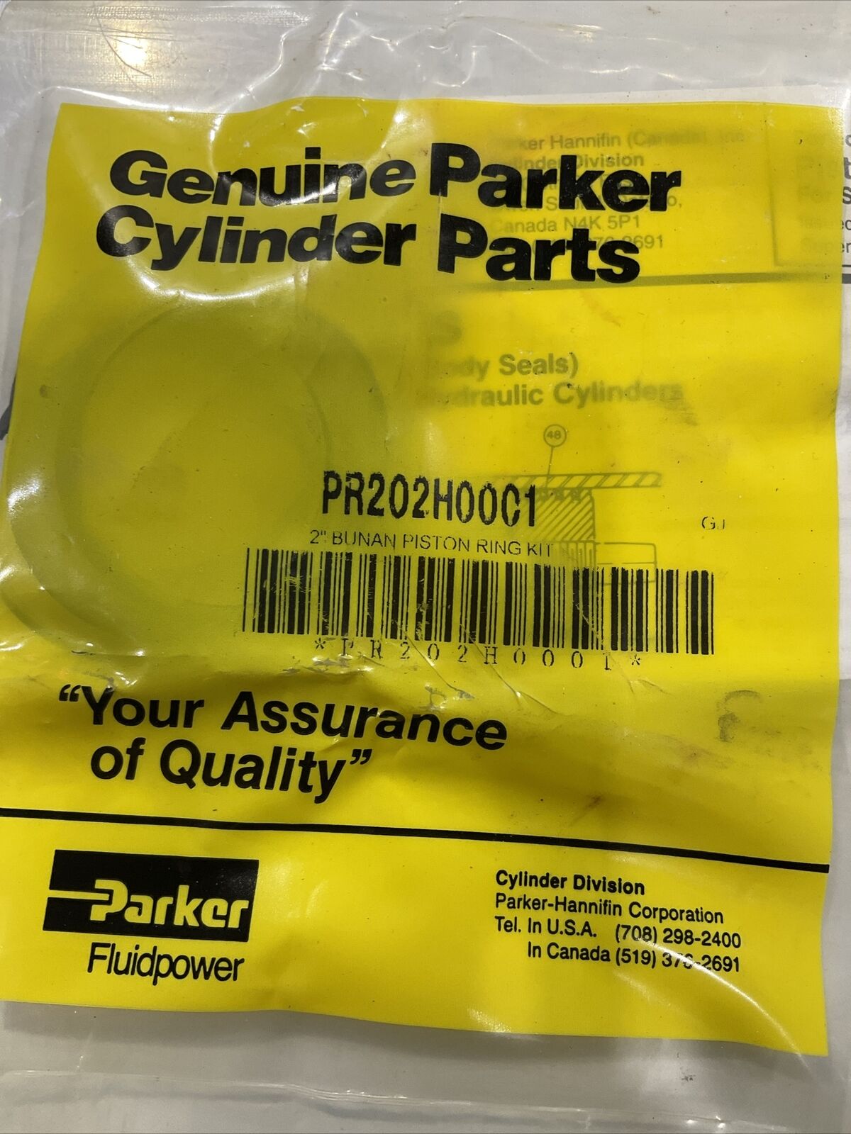 PARKER FLUID POWER  PR202H00C1  PARKER CYLINDER REPLACEMENT G7T