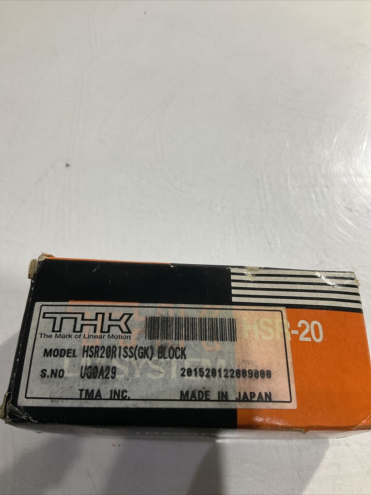 THK  HSR20R1SS  (GK) BLOCK  UG0A29  U3S