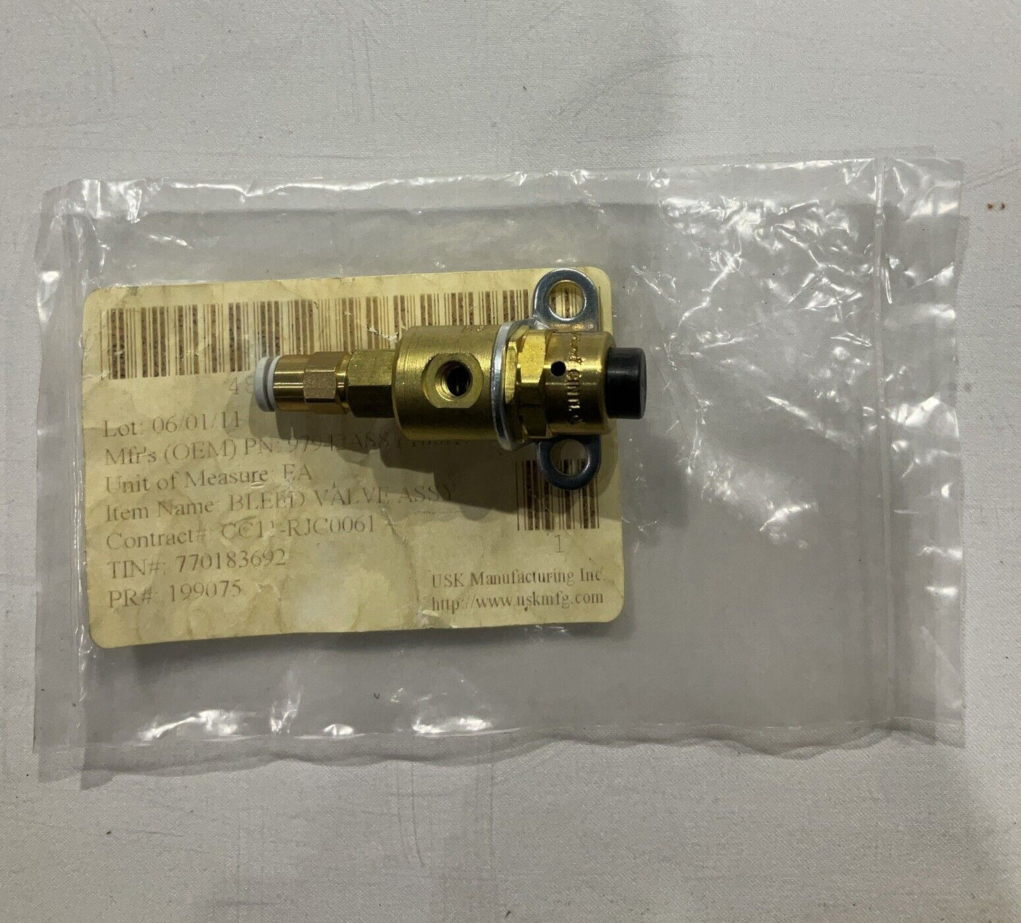 ALLISON  TRANSMISSION 97942ASSY188K770G01 BLEED VALVE ASSY  U3S