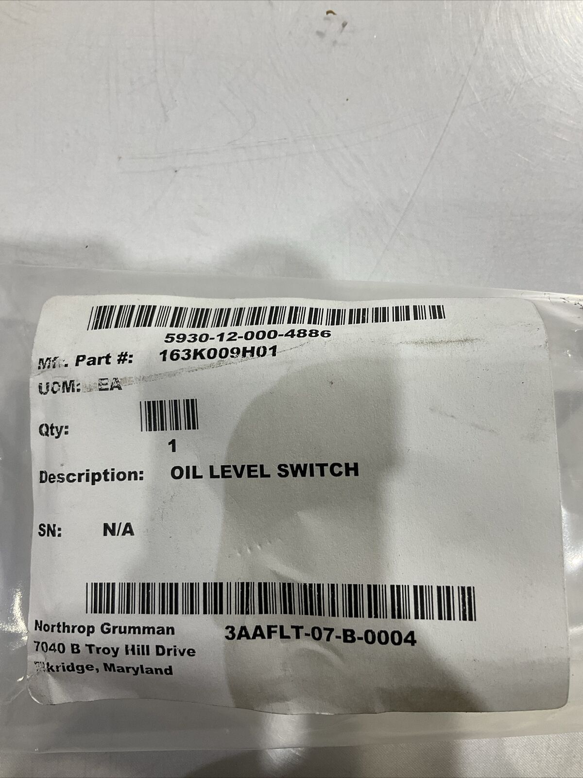 GEMS SENSORS LS-7 163K009H01  OIL LEVEL  SWITCH  U3S