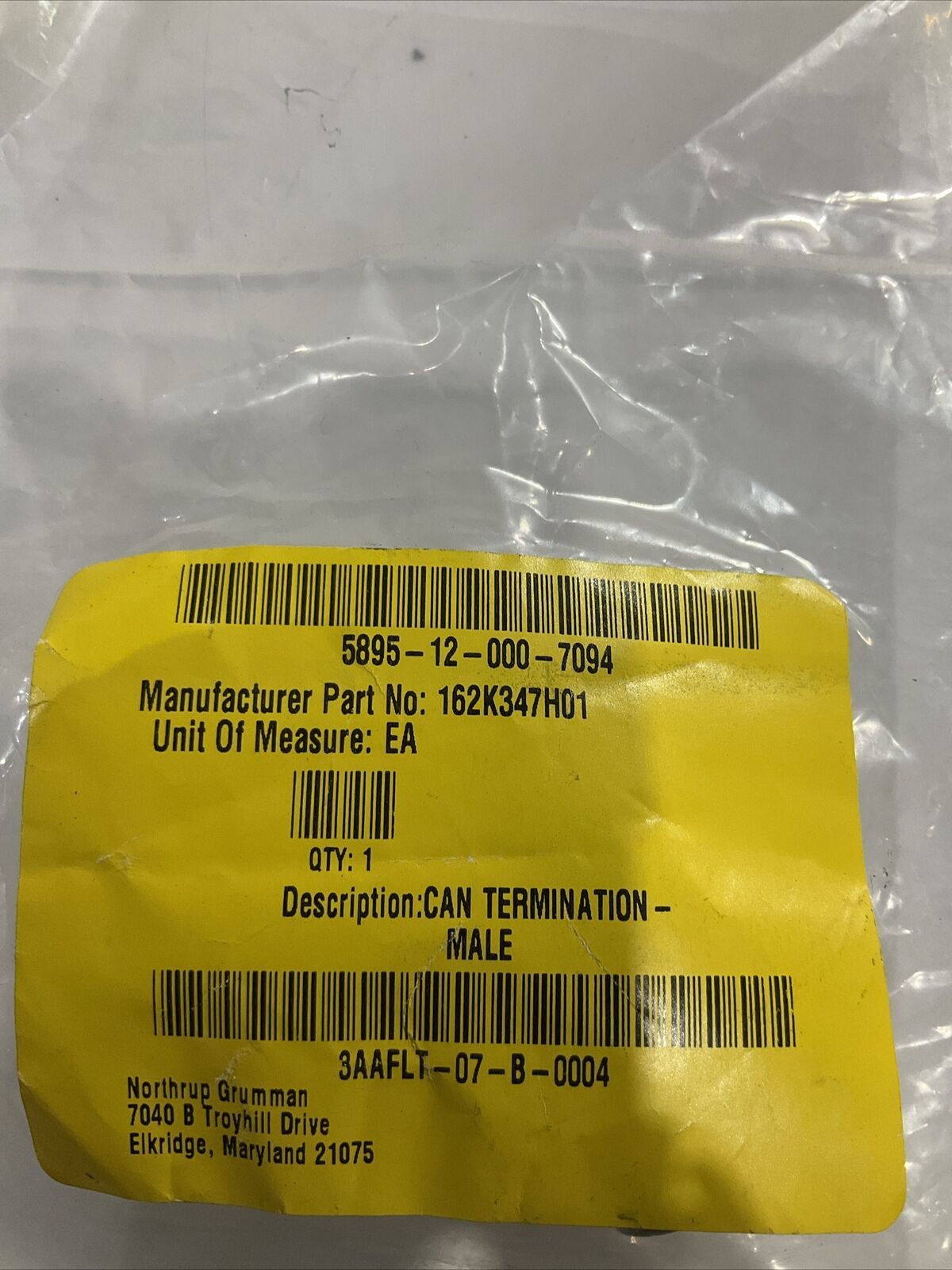 TURCK 162K347H01 CAN TERMINATION MALE    U3S